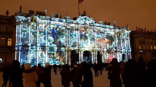 Лазерное шоу в 3D  на дворцовой площади 2016