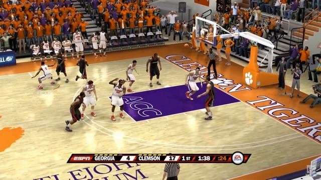 NCAA Basketball 10 - PS3 Gameplay 1080p60fps