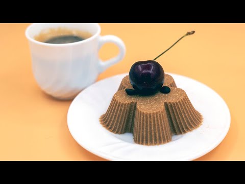 Кофейный десерт бланманже. Очень вкусное творожное желе.