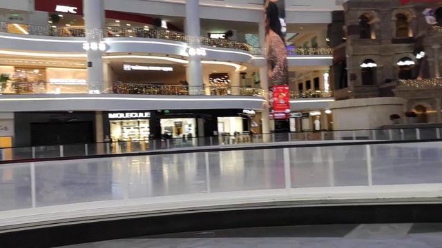 Little Italy and ice skating rink in the Vegas shopping center in Moscow