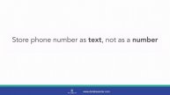 The Best Way to Store Phone Numbers in an SQL Database