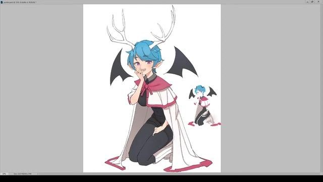 [Photoshop] Anime Girl Coloring Process.