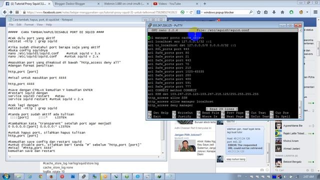 Cara Tambah, Hapus, Disable port di Squid