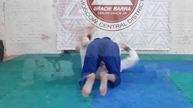 Выход из север юг и удушка.  Команда Gracie Barra Moscow