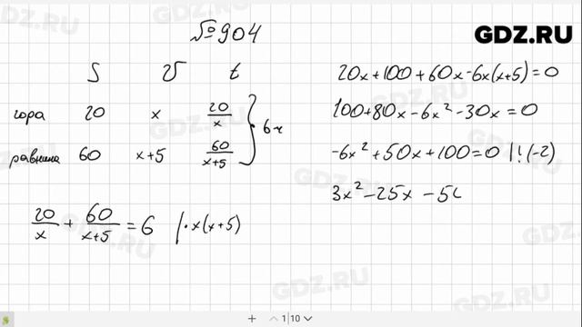 № 904- Алгебра 8 класс Макарычев