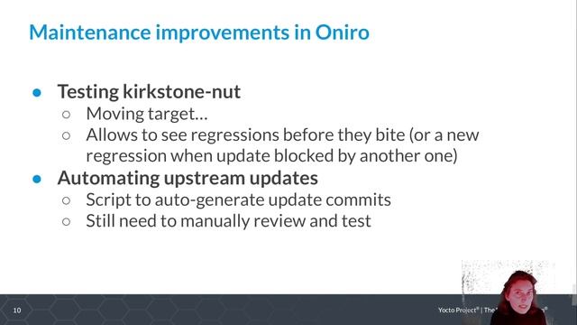 Maintenance and Security of a Yocto Project-based Distribution, Marta Rybczynska