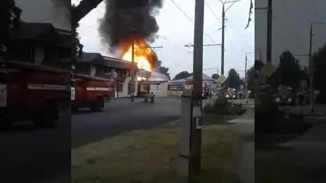 Пожар на заправке в Нальчике