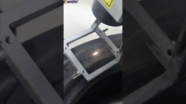 How to DIY mark logo on car tire by CYCJET New Type M20 Handheld Laser Engraving Machine