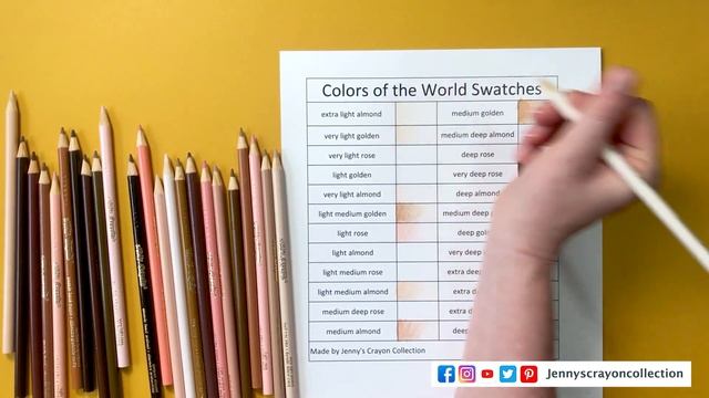 24 Crayola Colors of the World Colored Pencils Swatches and Review