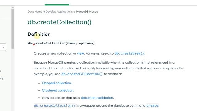 20230303 빅데이터와 NoSQL 04 MongoDB vs RDBMS Table vs Collection 생성