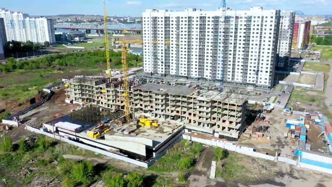 Июнь 2022. ЖК СитиПарк д.3. Ход Строительства. Видео с дрона
