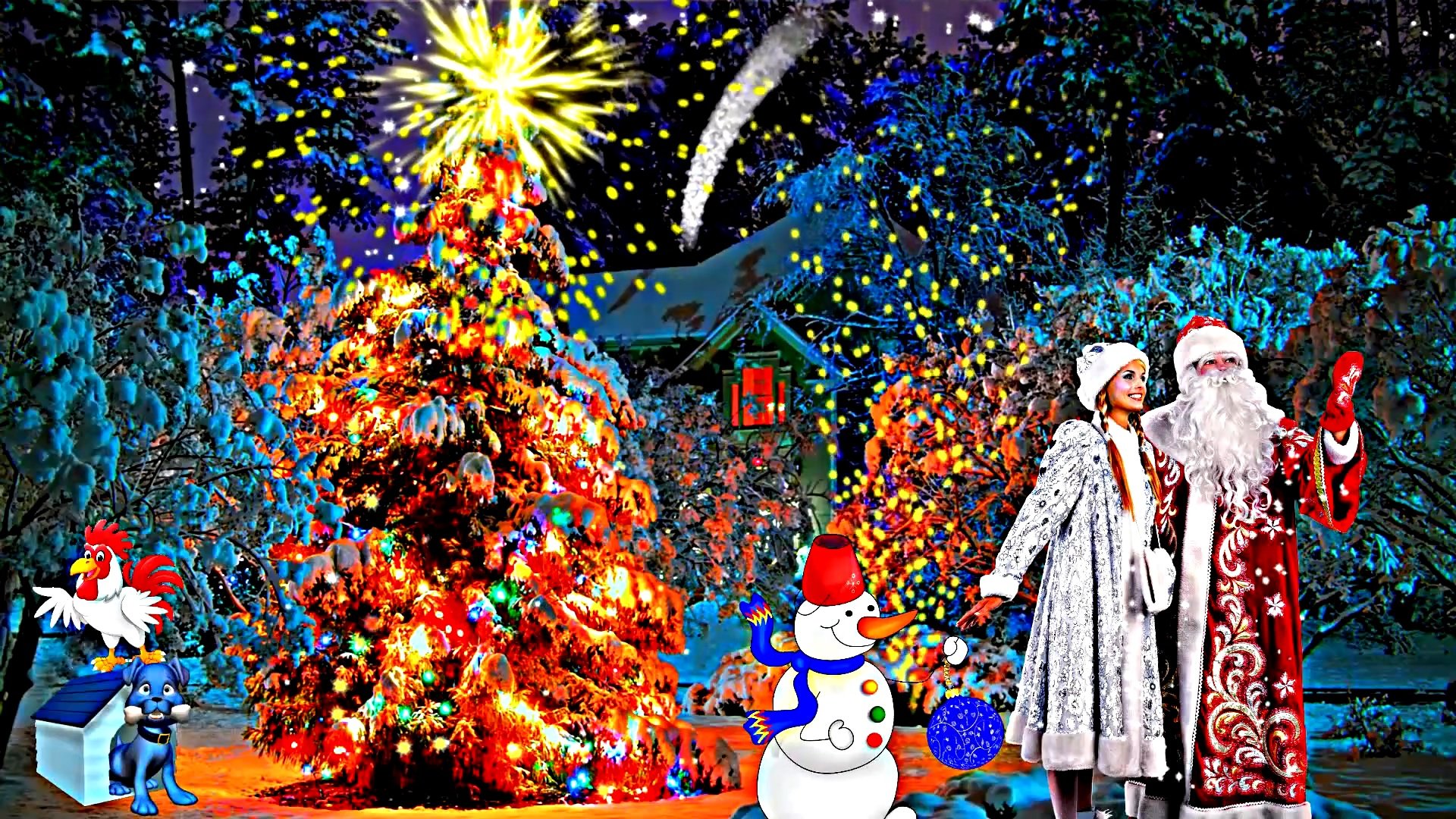 Видеофоны! Видеофон С Новым Годом! Встреча Нового Года 1 от Киностудии Мудрого Кота Тимофея!