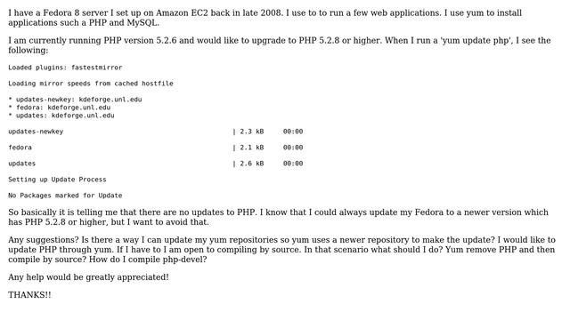 DevOps & SysAdmins: Upgrade PHP version on Fedora 8