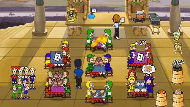 Diner Dash 4: Flo Through Time - Pharaoh's Feast - Multiplayer: Desert Dessert! - Easy