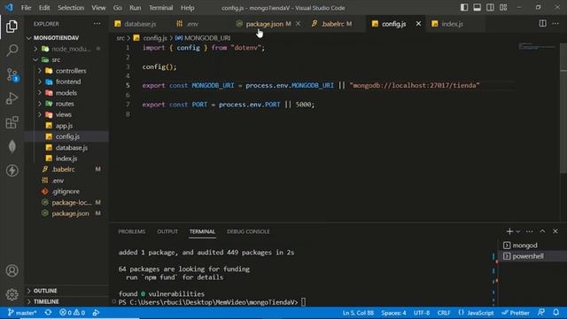 4.Conexión de aplicación CRUD a MongoDB Atlas con variables de entorno y despliegue de app