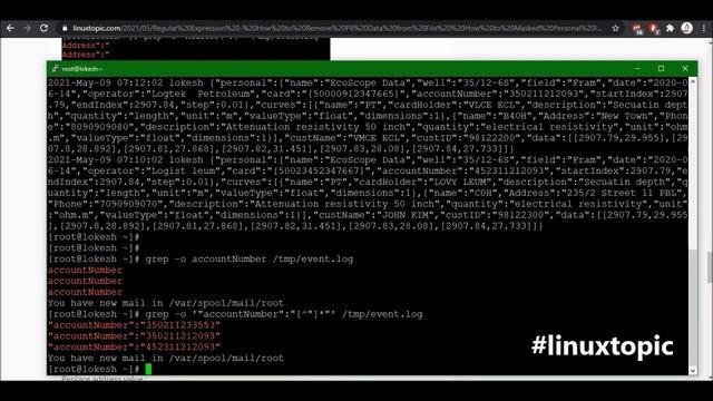 regular expression - how to mask personal data in logs file using sed command method2 linuxtopic