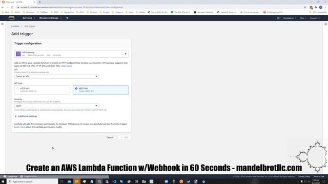 60SPOC.27 Attach an AWS Lambda function to the AWS API Gateway for use as a Webhook