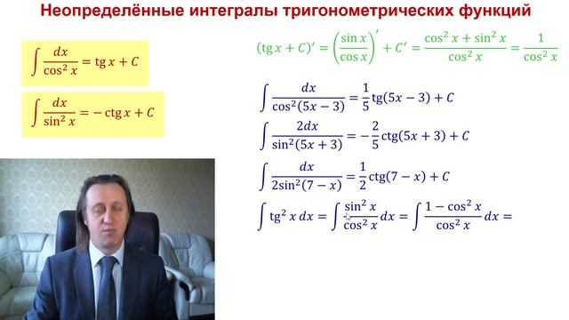 xi305 Неопределенный интеграл тригонометрических
