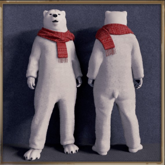 Набор Полярный Мишка \ Set Polar Bear PUBG PLAYERUNKNOWNS BATTLEGROUNDS