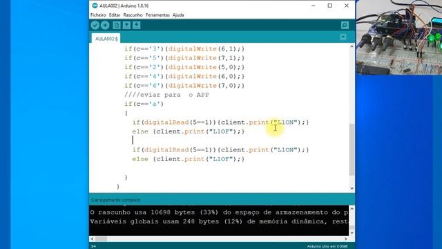Como enviar dados do Arduíno e Ethernet  shield TCP para APP desktop em C# (AULA05)