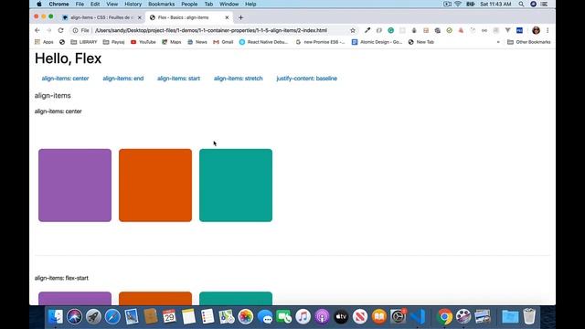 Align Items sous Flexbox et Bootstrap 4 - Vidéo Tuto