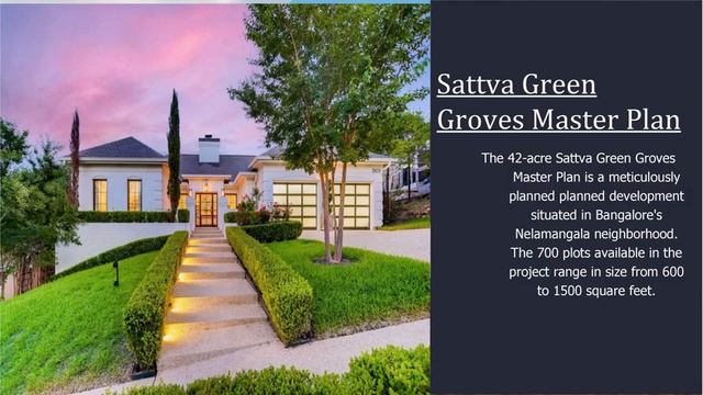 Sattva Green Groves offers a healthy living environment.
