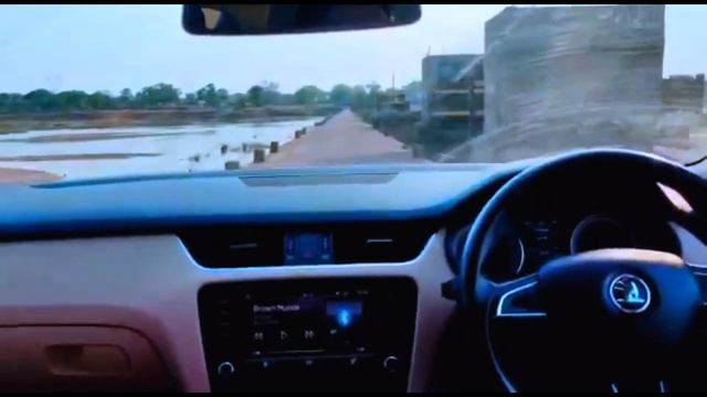 Skoda rapid car driving Raftaar pul ke upar se