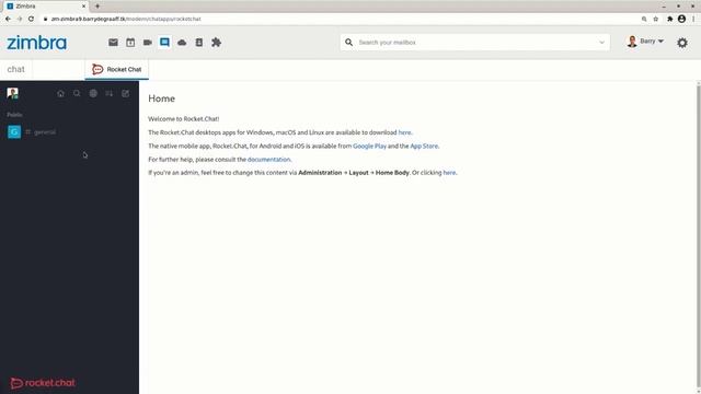 Rocket Chat Zimlet Demo