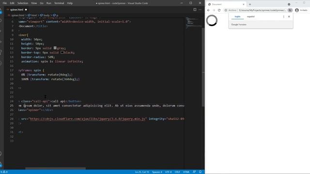 Como hacer un Spinner con CSS en 5 minutos