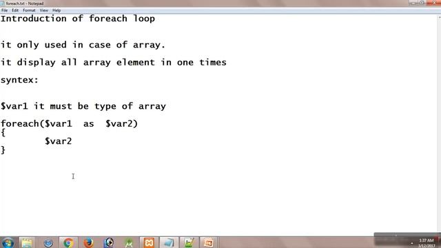foreachloop in php
