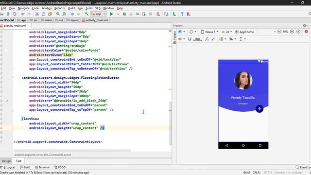 Profile design UI Diseño UI de perfil // De Adobe XD a Android Studio parte2