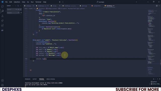 Contact Us Feature in Django E-commerce Website using Django | EP. 42