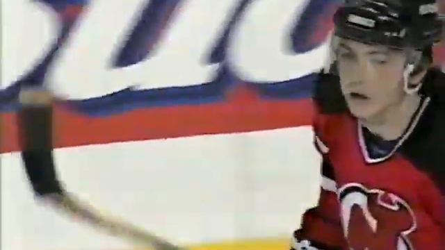 Sergei Brylin dekes Hasek with nice moves and scores (15 oct 1995)
