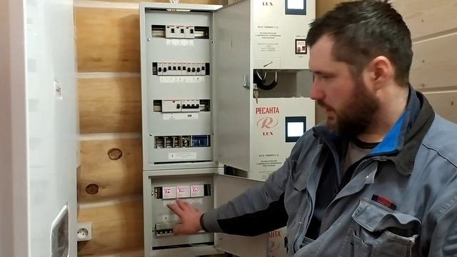 Ретропроводка в доме из рубленого бревна