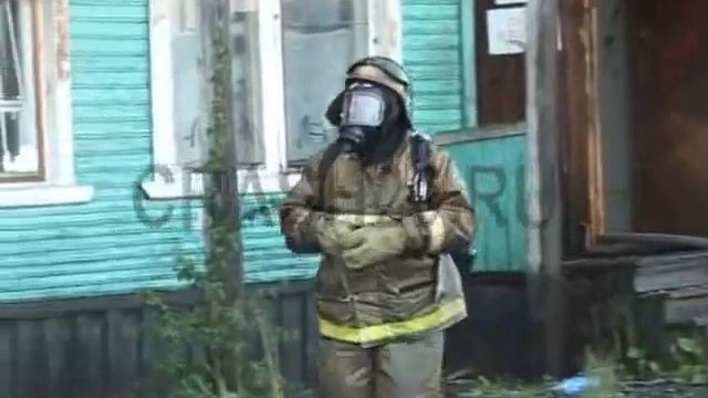 Пожар в здании реч порта в Архангельске
