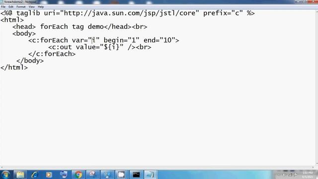 #JSTL tutorial  #JSTL core tags JSTL  #foreach tag JSTL conditional statements JSTL loops  #JSPJSTL