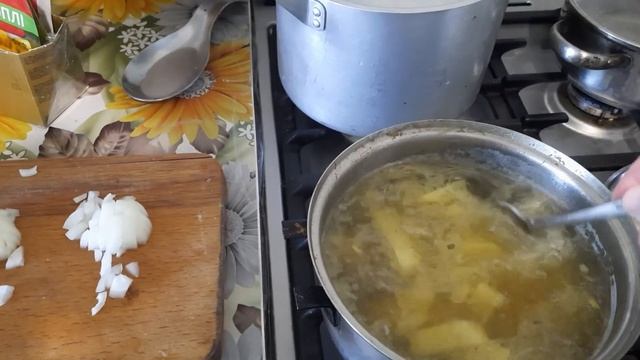Суп на курином бульоне.
