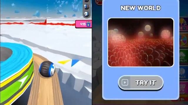 Watermelon ball vs Super Ball Amazing Speed Run Going Ball Gameplay level  - Android IOS gameplay