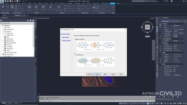 Simplifying a Surface in Civil 3D 2018, 2019, 2020, 2021