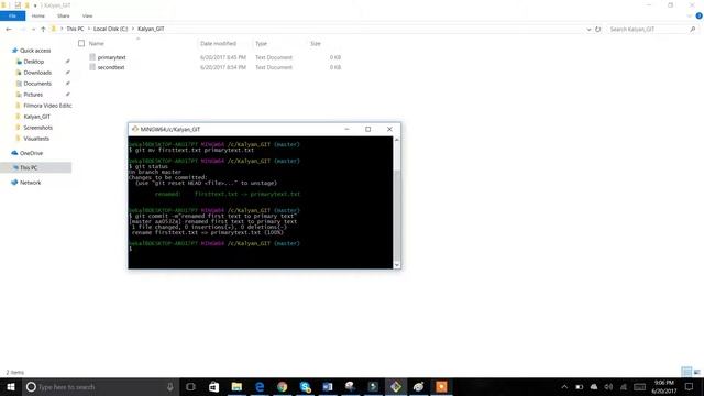 how to rename and delete files in GIT Repository