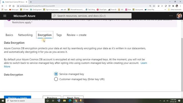 Create Cosmos DB Account With Azure Portal
