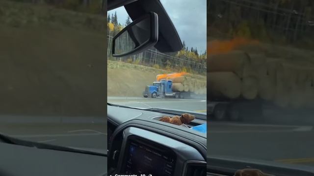 Fire from Silencer #truck #peterbilt #shortvideo #america