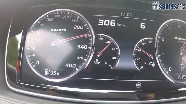 Mercedes w222 Brabus rocket 900 hp Acceleration 0-347 km/h