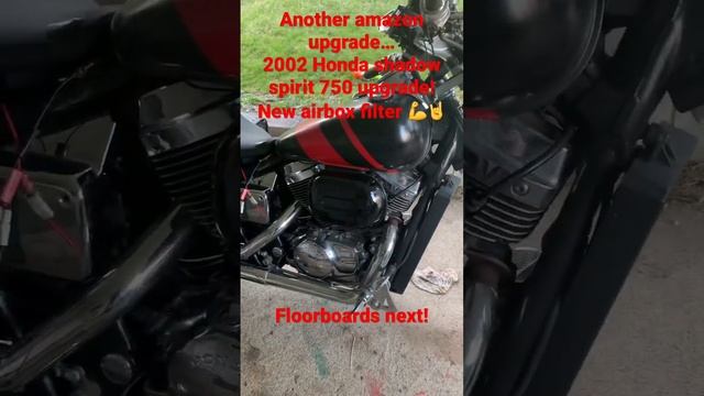 Amazon upgrade for the 2002 Honda shadow spirit. New air box cover. Perfect fit!!
