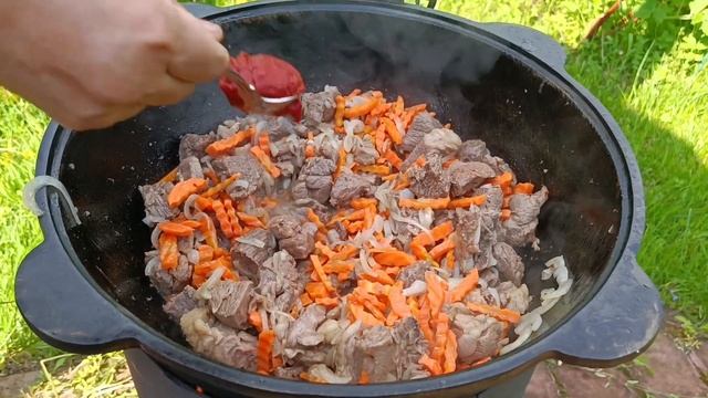 Лагман по-узбекски, в моём исполнении! Вкусно, сытно, красиво!