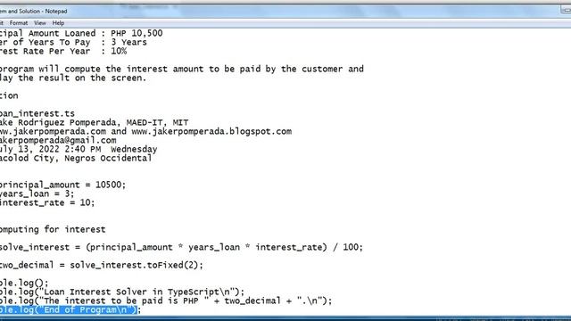 Loan Interest Solver in TypeScript