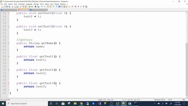 Java 1, Spring 2020 - Chapter 4 Part 1