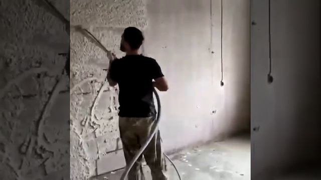 Нанесение Штукатурки машинным способом Русгипс