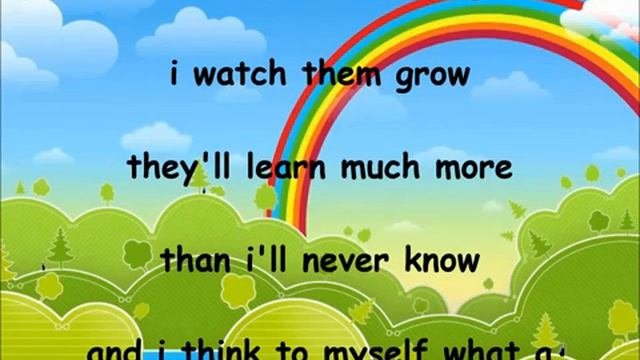 what a wonderful world for kids