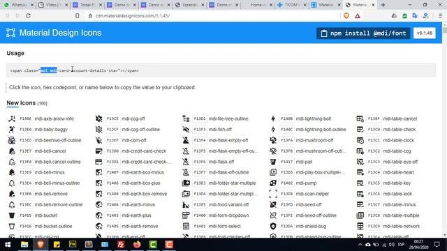 Usar iconos en tu web, con vectores, material design icons.